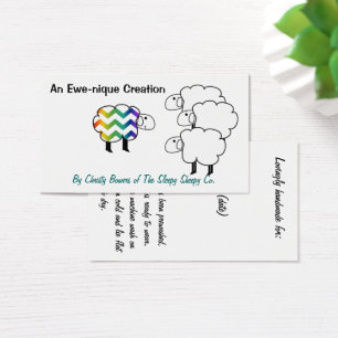 Chevron Rainbow Sheep Hopp Märkre och Affärskort Visitkort