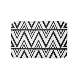 Chevron Rand Black and White Chevron Rand Badrumsmatta