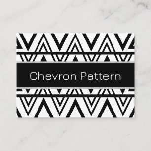 Chevron Rand Black and White Chevron Rand Visitkort