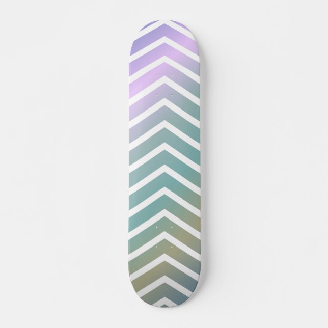 Chevron Rand Design Skateboard Bräda 20 Cm (Framsida)