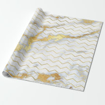 Chevron Rand Guld Metallic Grått Marble Linjer