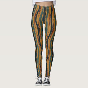 Chevron Rand i Earth Tones Leggings