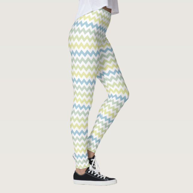 Chevron Rand i pastel färg Leggings (Höger)