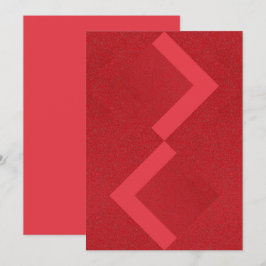 Chevron Röd Fet Inbjudan – Anpassningsbar