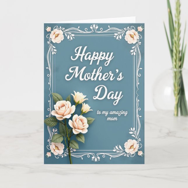 Chevron Rose Firande Kort (Framsida)