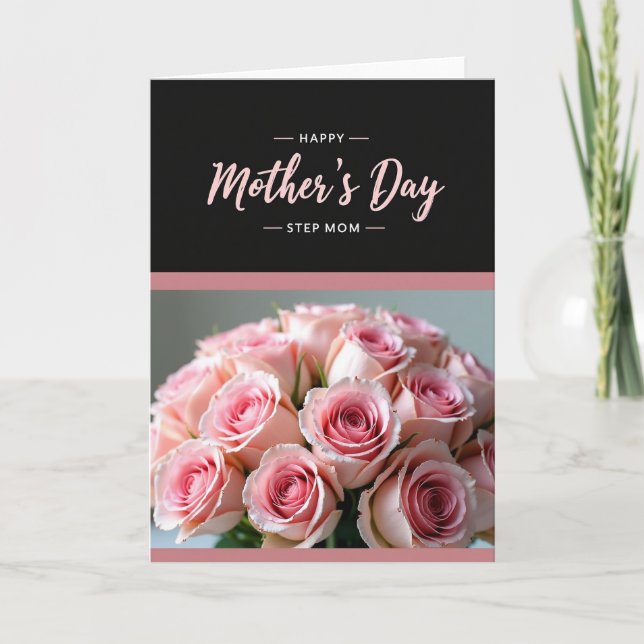 Chevron Rose meddelandekort Kort (Framsida)
