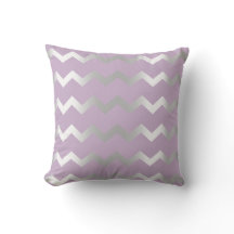 Chevron Silver Grått Grått Rand Linjer Lavender