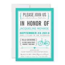 Chevron Trendig Cycle Inbjudningskort för möhippan