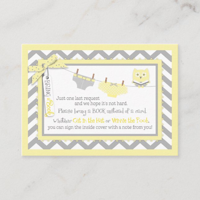 Chevron Tutu Tie Diaper Uggla ger Bok kort (Framsida)