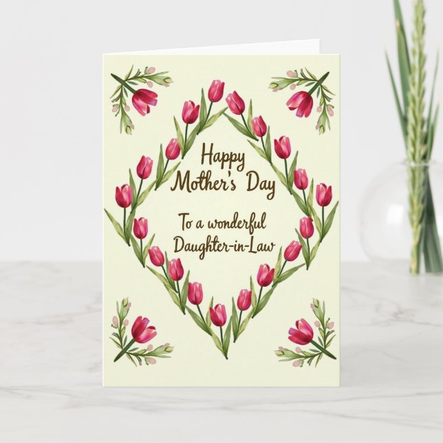 Chevron Vårblomning Kort (Framsida)