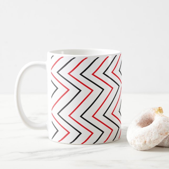 Chevron Vertikal Randigt Mönster Kaffemugg (Med munk)