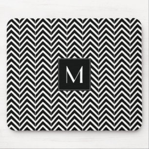 Chevron Zig Zag Mönster monogram Musmatta