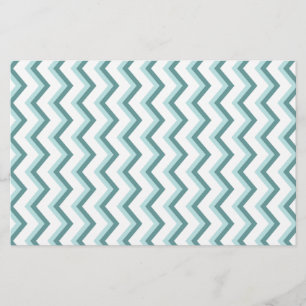 Chevron ZigZag Mönster i Mint Grönt Brevpapper