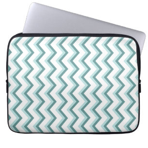 Chevron ZigZag Mönster i Mint Grönt Laptop Sleeve