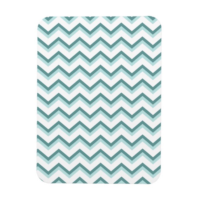Chevron ZigZag Mönster i Mint Grönt Magnet (Vertikal)
