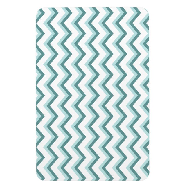 Chevron ZigZag Mönster i Mint Grönt Magnet (Vertikal)