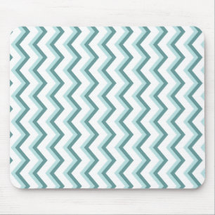 Chevron ZigZag Mönster i Mint Grönt Musmatta