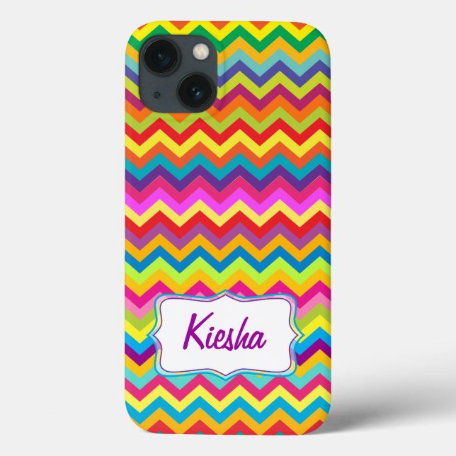 Chevron zigzag mönster med flera färgader iphone c (Baksida)