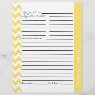 Chevron Zigzag Stripe Recipe Lakan - Lemon