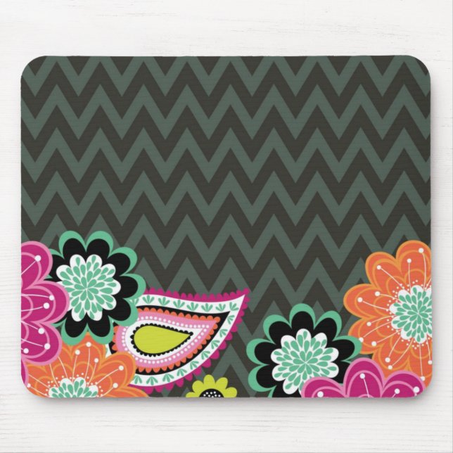 CHEVRONFLOWERS MousePad Musmatta (Framsidan)