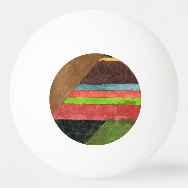 "Chevrons" Abstract Design Ping Pong Boll (Framsidan)