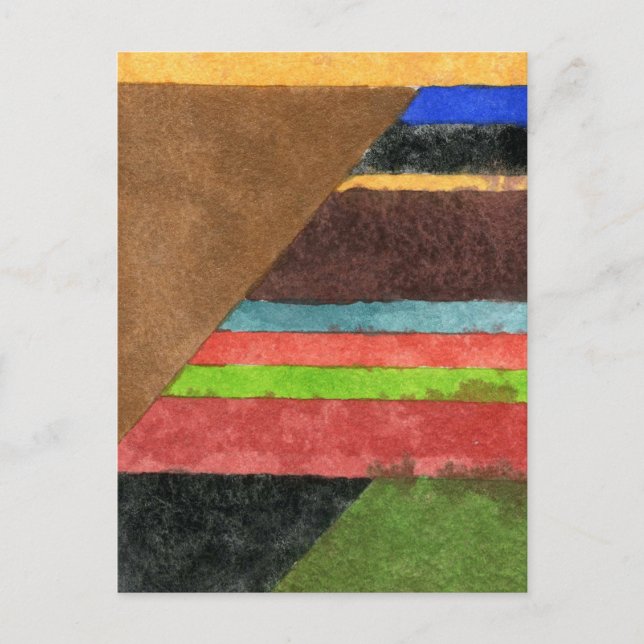 "Chevrons" Abstract Design Postcard Vykort (Framsida)
