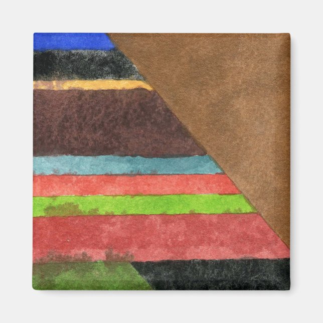 "Chevrons" Abstrakt Magnet (Framsidan)