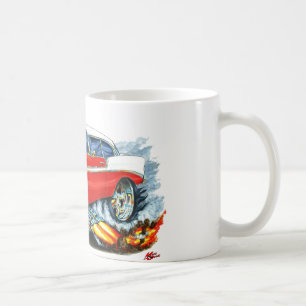 Chevy 150-210 röd bil 1956 kaffemugg