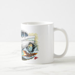 Chevy 150-210 vitbil 1957 kaffemugg