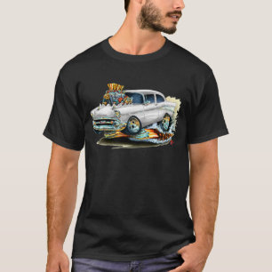 Chevy 150-210 vitbil 1957 tee