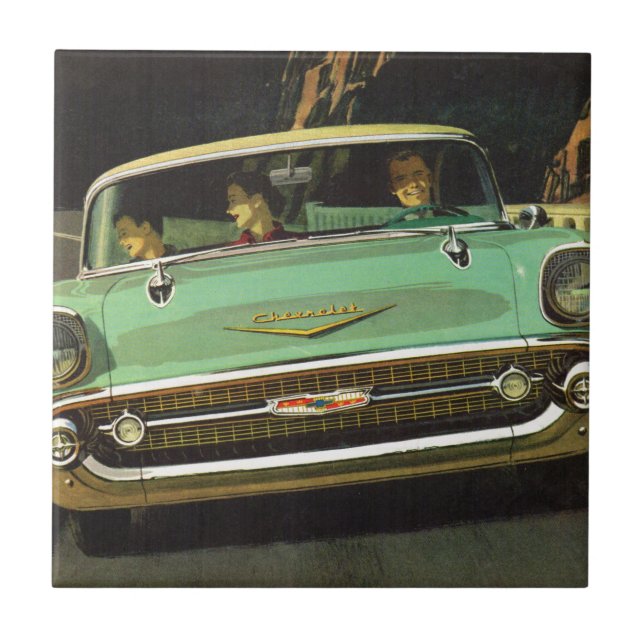 Chevy 1957 Bel Air Kakelplatta (Framsidan)