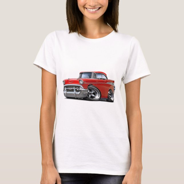 Chevy 1957 Belair glödheta Stång Tee Shirt (Framsida)