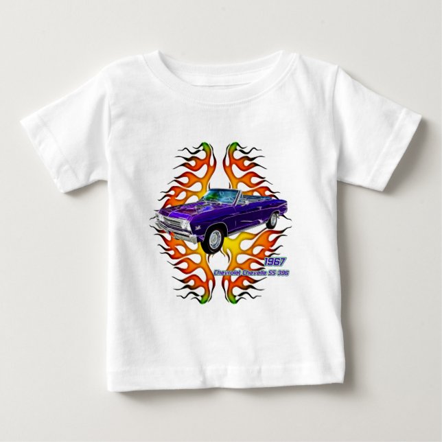 Chevy 1967 Chevelle vid Fractalutslagsplatser (TM) T Shirt (Framsida)