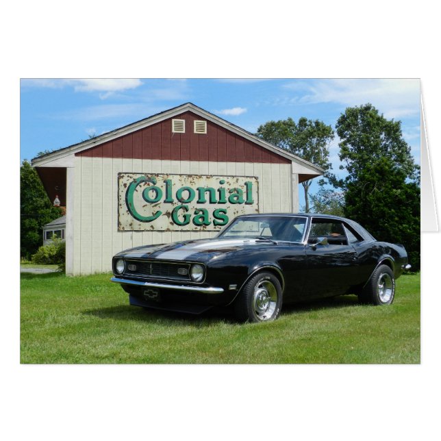 Chevy 1968 Camaro Hälsningskort (Framsidan Horizontal)