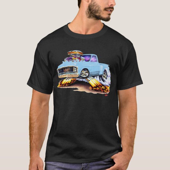 Chevy 1970-72 C10 tänder - blåttlastbilen T-shirt (Framsida)