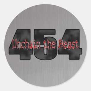 Chevy 454 Big Block Beast Runt Klistermärke