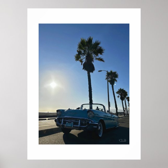 "Chevy Bel Air at Venice Beach." Poster (Framsidan)