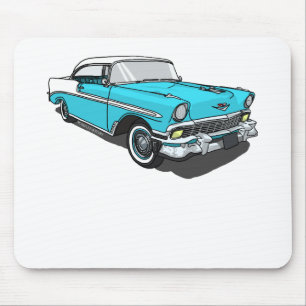 Chevy Bel Air - blått Musmatta
