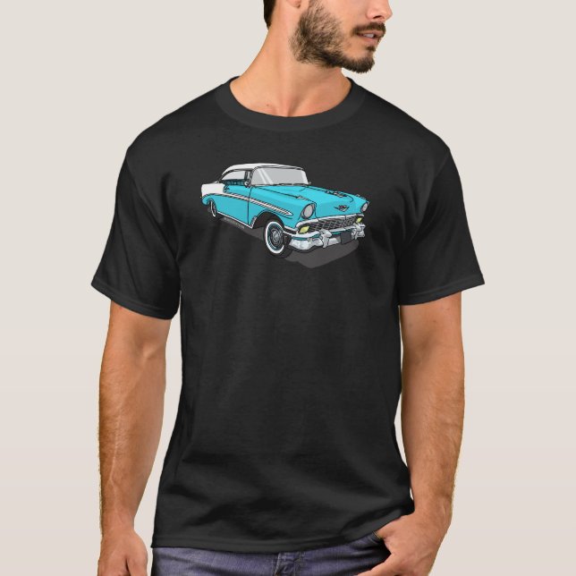 Chevy Bel Air - blått Tee Shirt (Framsida)