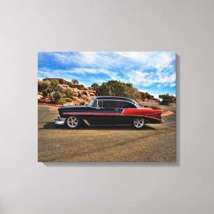 chevy Bel Air gatastång för 1956 Canvastryck