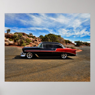 chevy Bel Air gatastång för 1956 Poster