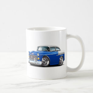 Chevy Belair blåvit bil 1955 Kaffemugg