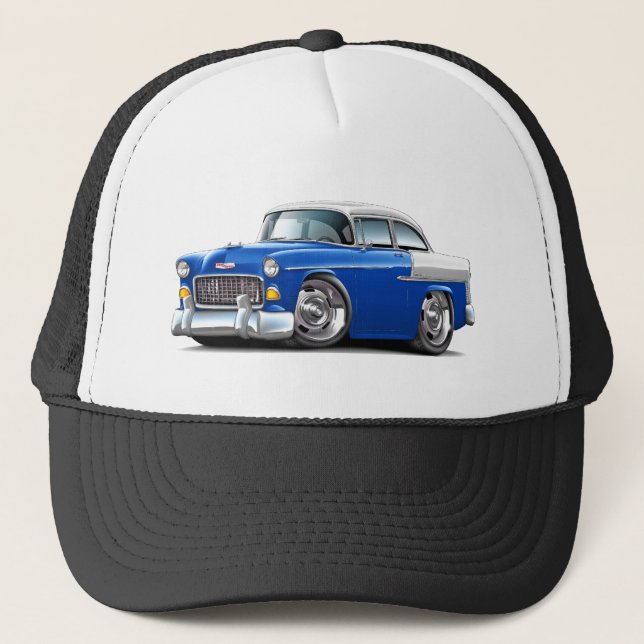 Chevy Belair blåvit bil 1955 Keps (Framsida)