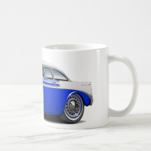 Chevy Belair blåvit bil 1956 Kaffemugg