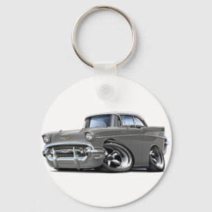 Chevy Belair Grå färg-Vit hot rod 1957 Nyckelring