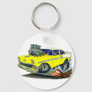 Chevy Belair gul bil 1956 Nyckelring