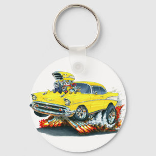 Chevy Belair gul bil 1957 Nyckelring