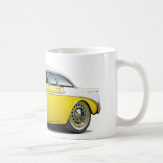 Chevy Belair Gult-Vit bil 1956 Kaffemugg