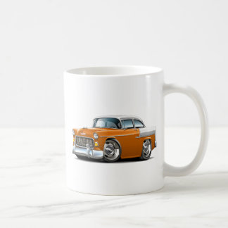 Chevy Belair Orange-Vit bil 1955 Kaffemugg