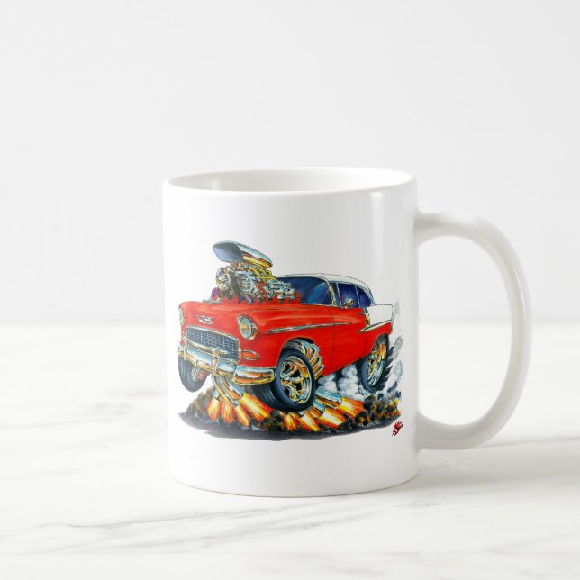 Chevy Belair röd bil 1955 Kaffemugg (Höger)